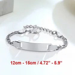 Personalized Gold Stainless Steel Baby Name Bracelet - Adjustable Gift - No Word (BR-798S)