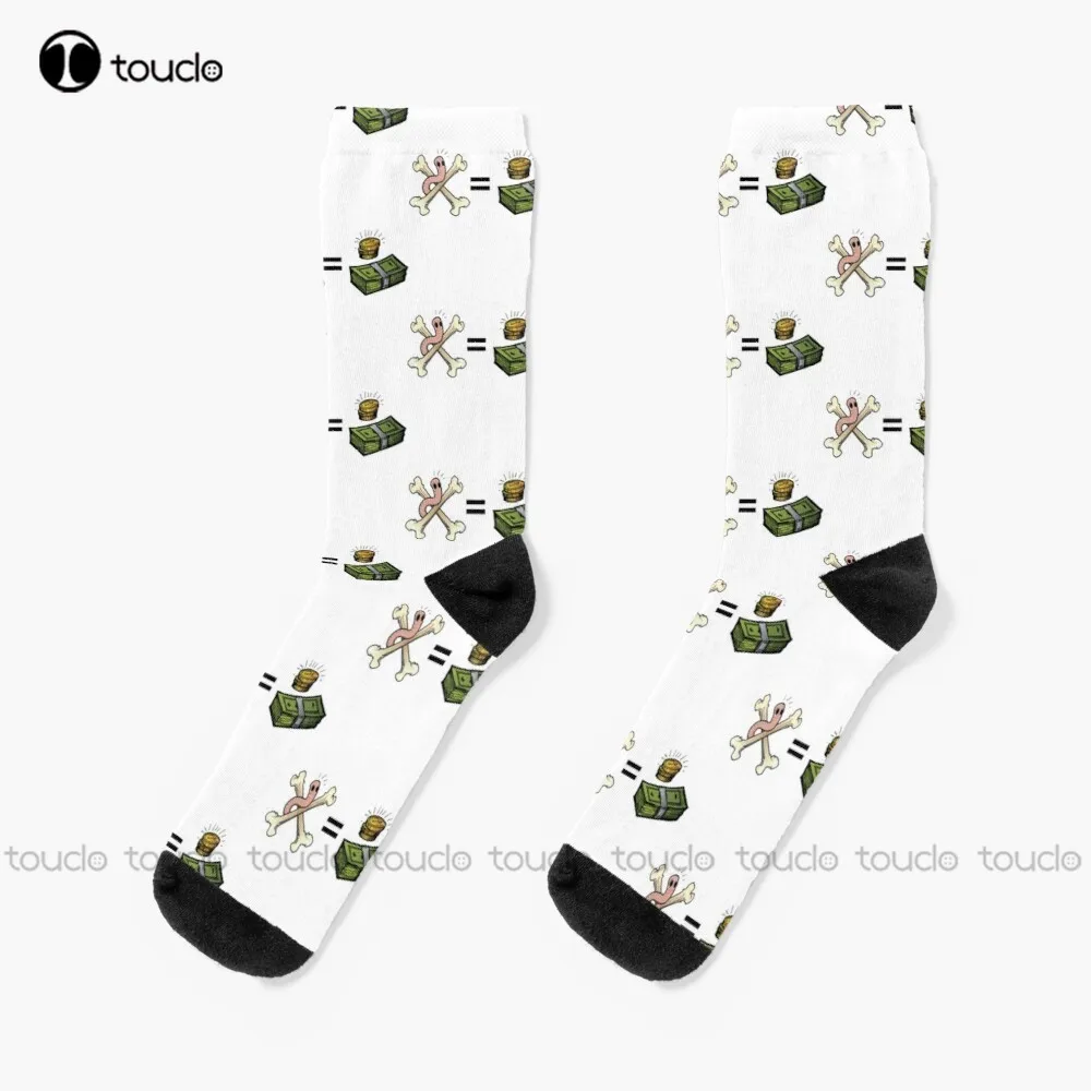 

The Bones Are Their Money...And So Are Their Worms! Socks Kawaii Socks Christmas New Year Thanksgiving Day Gift Custom Sock