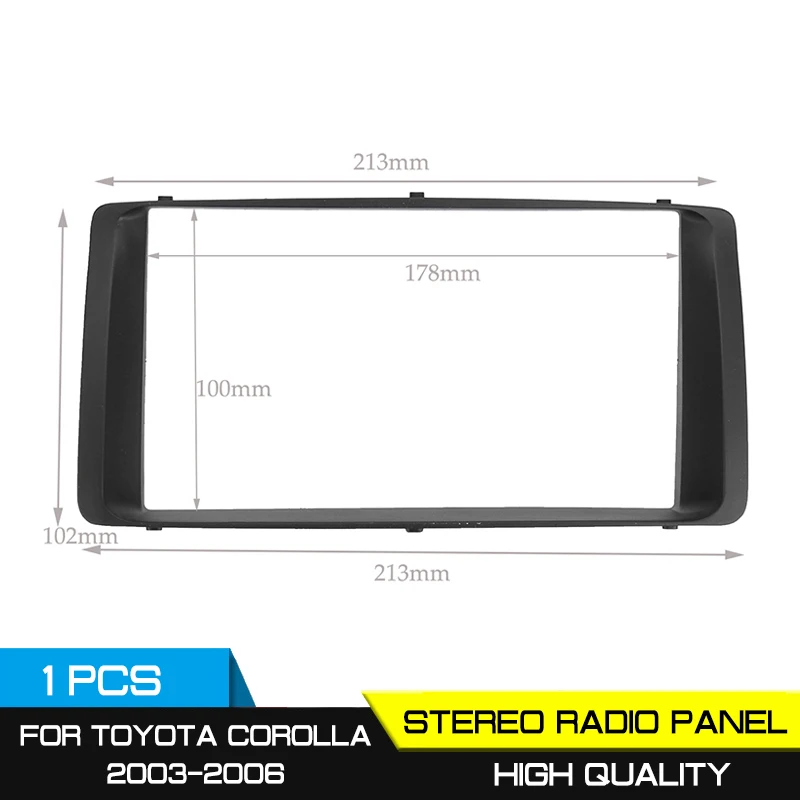 2 Din Car Stereo Radio Audio Dashboard DVD CD Fascia Plate Panel Frame Replacement For Toyota Corolla 2003 2004 2005 2006
