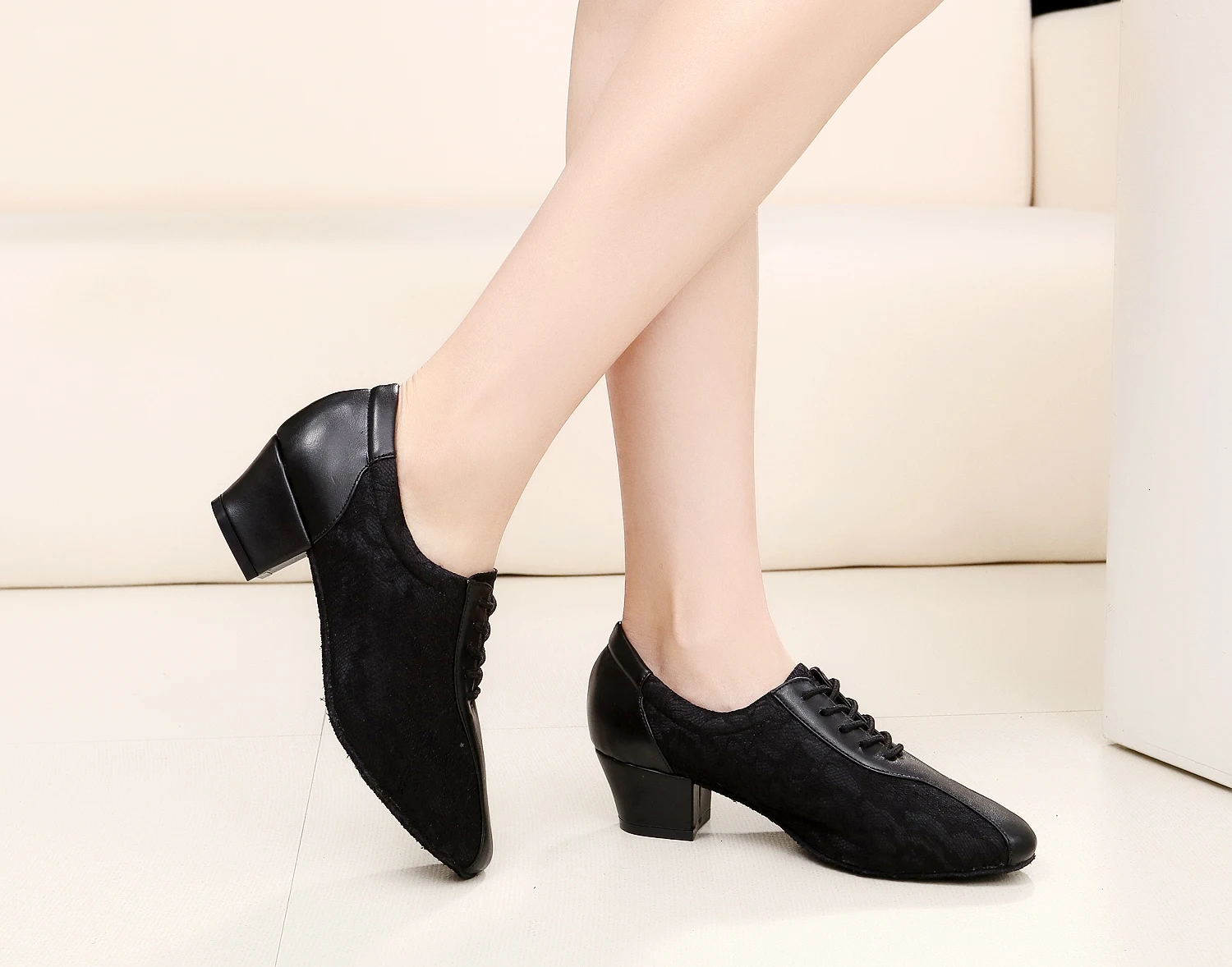 

Salsa Ballroom Latin Dance For Man Social Cow Spit Outsole Tap Synthetic Pumps Flat