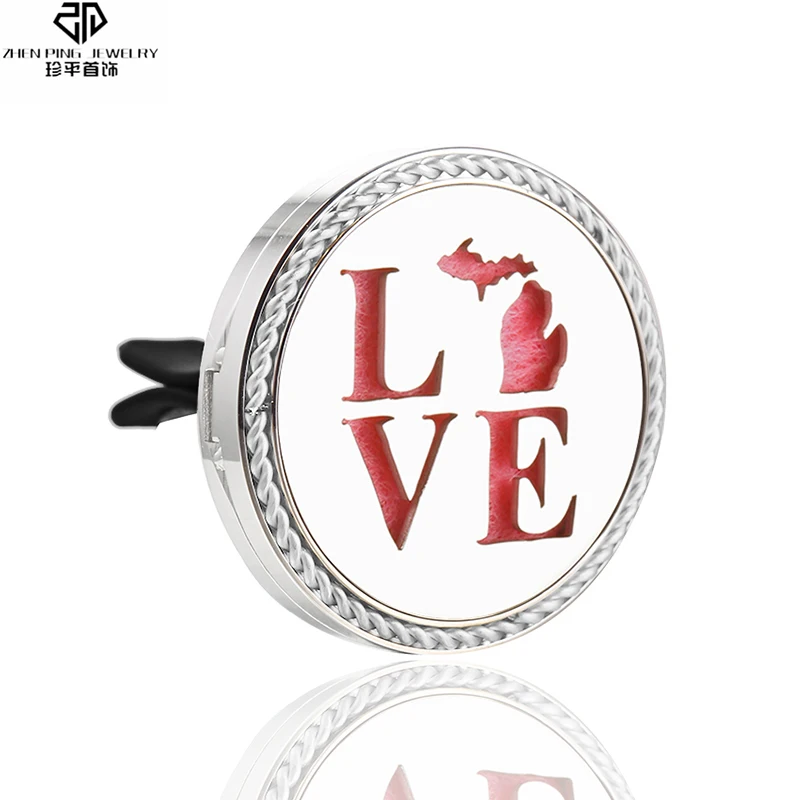 

Round Essential Oil Car Diffuser Vent Clip Stainless Steel Magnetic Locket Car Fragrance Perfume Aromatherapy Diffuser Jewelry