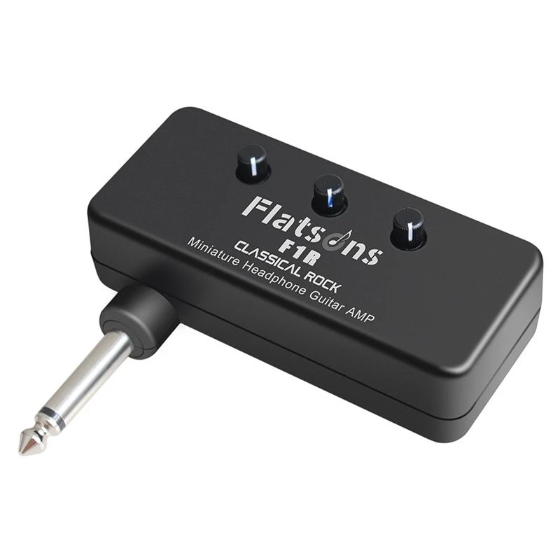 Flatsons F1R Mini Headphone Guitar Amplifier With 3.5Mm Jack AUX Input Plug-And-Play Accessories Black | Игрушки и хобби