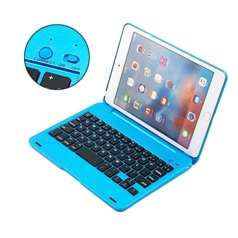 Беспроводной Bluetooth клавиатура чехол для IPad Mini 1 2 3 ABS пластик планшет Funda Оболочка Чехол для Ipad Mini 1 2 3 Клавиатура Чехол