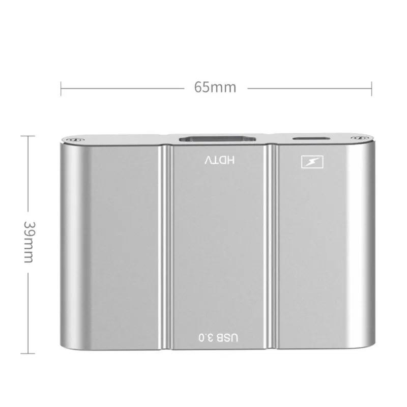 Алюминиевый сплав Материал usb type-C к HDMI конвертер совместимый для MacBook серебро 1080P видео разрешение