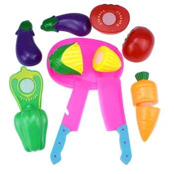 

Kids Cutting Food Toys Pretend Play Kitchen Set Fruits Vegetable Miniature Mini Food Items Role-Playing Games for Children Girls