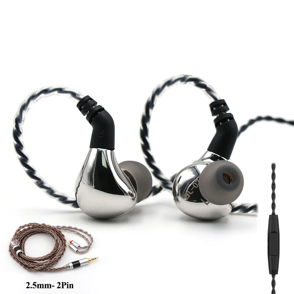 B with C8 2.5mm BLON BL-03 BL03 10 мм углеродные нанотрубки диафрагмы Динамический HIFI наушники опционально Tripowin C8 0,78 2Pin съемный кабель - Цвет: B with C8 2.5mm
