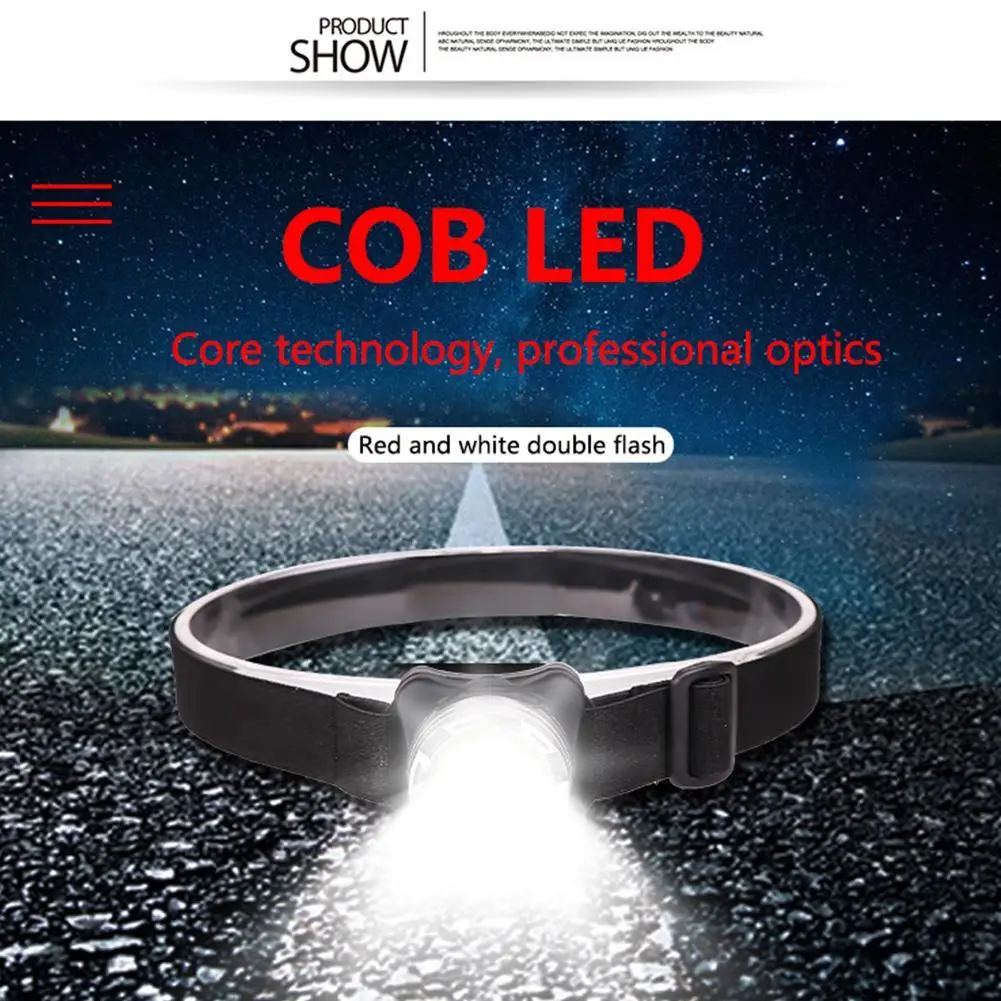 Регулируемый кемпинговый налобный фонарь мини-фонарик Cob Led Light