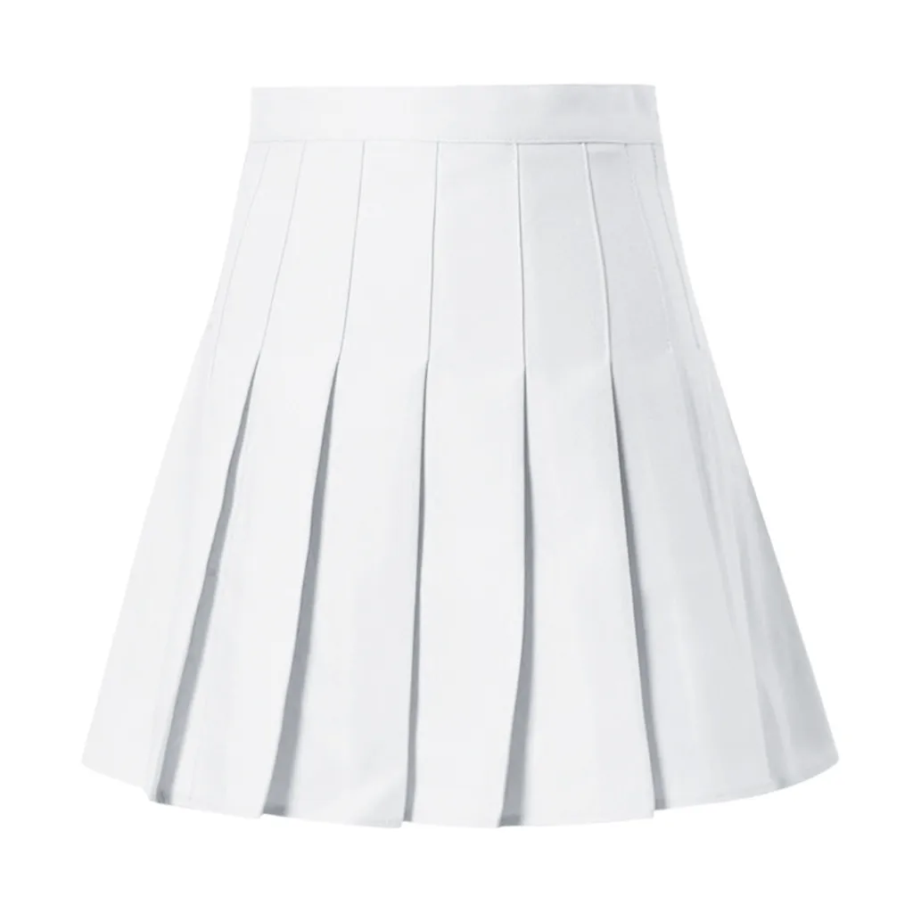 Женская плиссированная юбка, корейский стиль, высокая талия, мини-юбки, милые девушки, тонкая талия, школьные юбки, Униформа, повседневные теннисные юбки# T1P