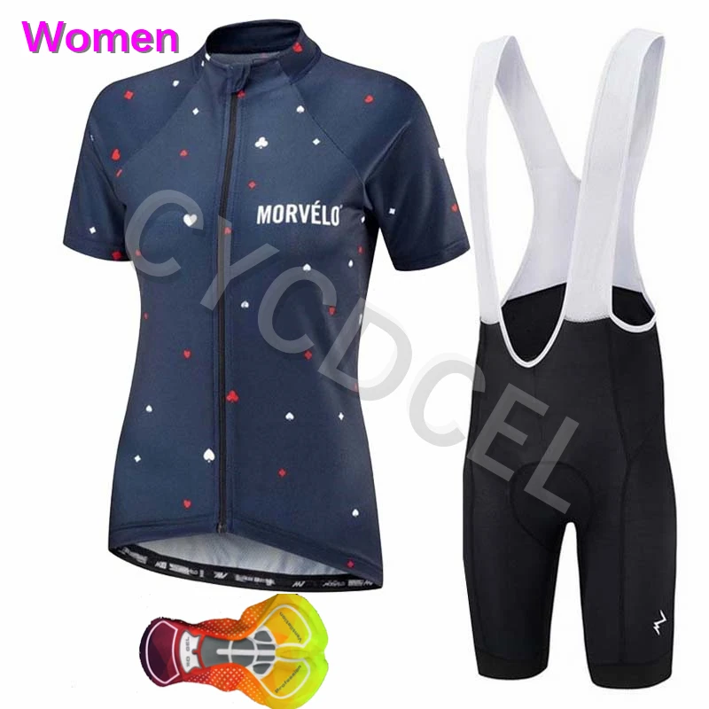 Cycling set 07 Morvelo велосипедная майка женская велосипедная Одежда дышащая велосипедная одежда быстросохнущая pro bib шорты комплект Maillot Ropa Ciclismo mujer - Цвет: Cycling set 07