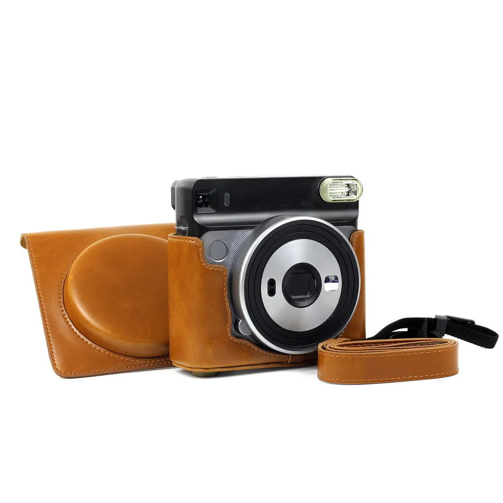 Сумки Винтаж из искусственной кожи Fuji квадратный чехол сумка для камеры Fujifilm Instax квадратный SQ6 камера с плечевым ремнем#806