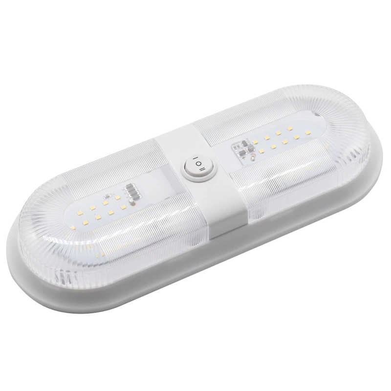 

1 Pack Rv Interior Light Super Bright Dc 12V Led Rv Ceiling Double Dome Light Trailer Camper Rv Interior Lighting With On/Off Sw