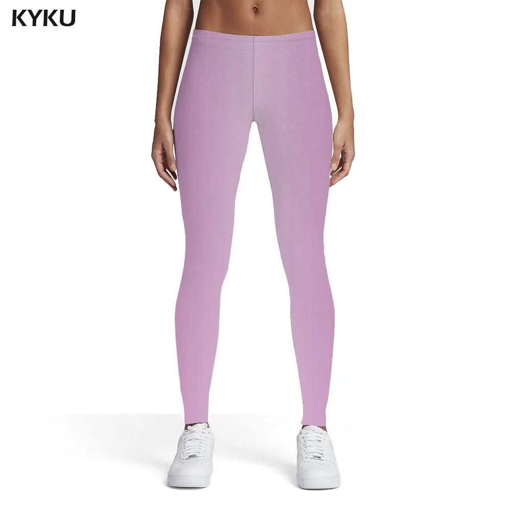 

KYKU Gradient Leggings Women Colorful Elastic Street 3d Print Funny Leggins Womens Leggings Pants Jeggings Bodybuilding Funky