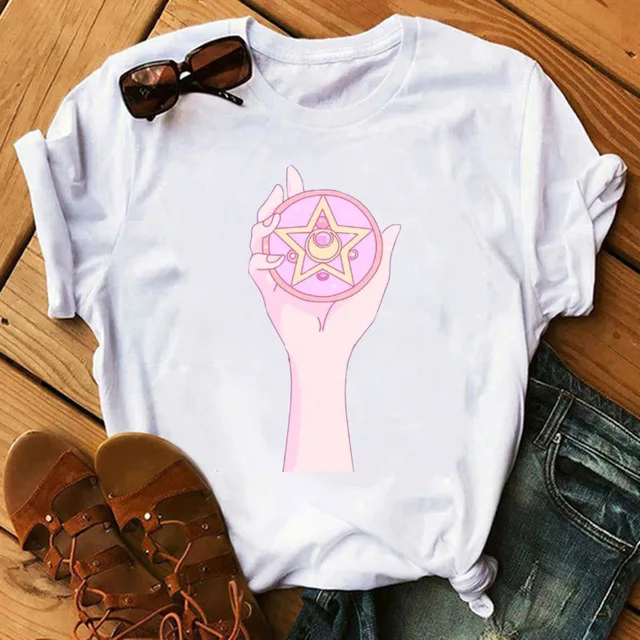 

Summer New Fashion T Shirt Women Harajuku Short Sleeve Ulzzang T-Shirt Cute Cartoon Top Tees