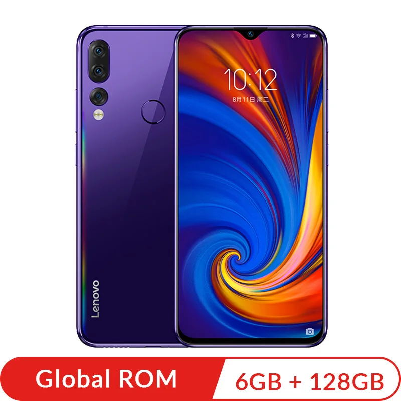 Мобильный телефон lenovo Z5s Z5 S L78071, 4 ГБ/6 ГБ, 64 ГБ, Восьмиядерный процессор Snapdragon 710, Face ID, 6,3 дюйма, Android P, тройная задняя камера, смартфон - Цвет: 6GB 128GB Blue