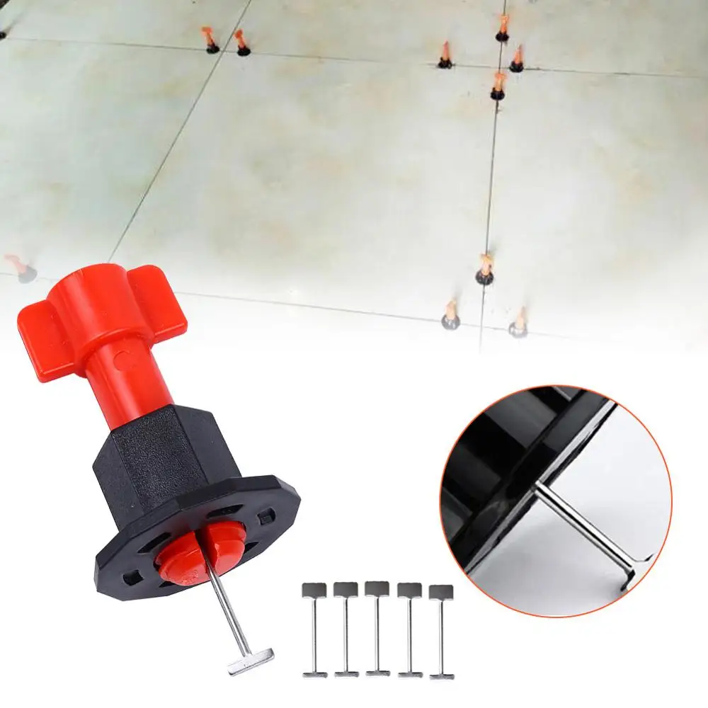 

100 Pcs Reusable Steel Needle Tile Leveling System Wall Floor Tile Leveler Spacers Tile Laying Anti Lippage Construction Tools