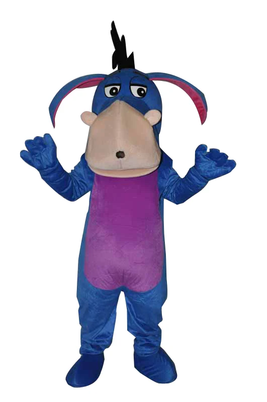Костюм-талисман Eeyore синего цвета для взрослых костюмы косплея на вечерние