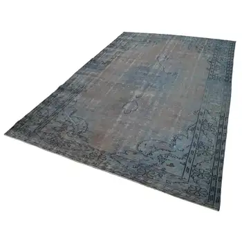 

214x316 Cm Blue Handmade Overdyed Rug-7x10 Ft