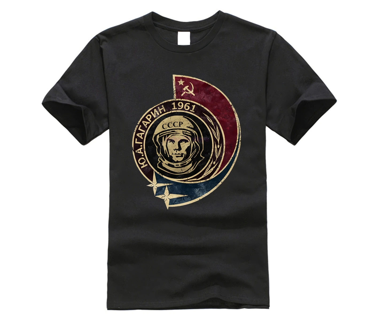 Retro Deisgn Soviet Flag T Shirt Hammer and Sickle Communist Communism USSR CCCP KGB Tee Unisex New Big Size T-shirt Print Piece | Мужская