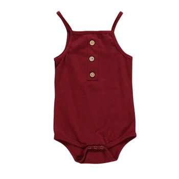 

Summer Infant Jumpsuit Newborn Baby Sling Single-breasted Rompers Kids Toddler Bodysuit Newborn Baby Unisex Clothes