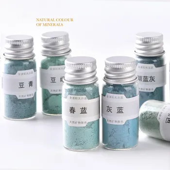 

Green Beans Night Green Lake Blue Ash color Natural Mineral Pigment watercolor chinese painting