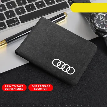 

1pcs Car Document Bag Wallet Card Package Coin Holder driver license Case For Audi b5 b6 b7 b8 A3 A4 A4L A5 A6L C5 C6 RS4 RS5 Q3