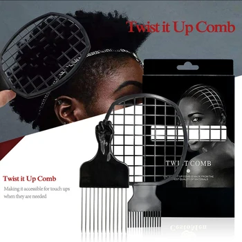 

2pcs Professional Dirty Braid Twist Comb Set Steel Needle Brush Comb Men Female Wave Curly Afro Mesh Hairdressing Brush Home