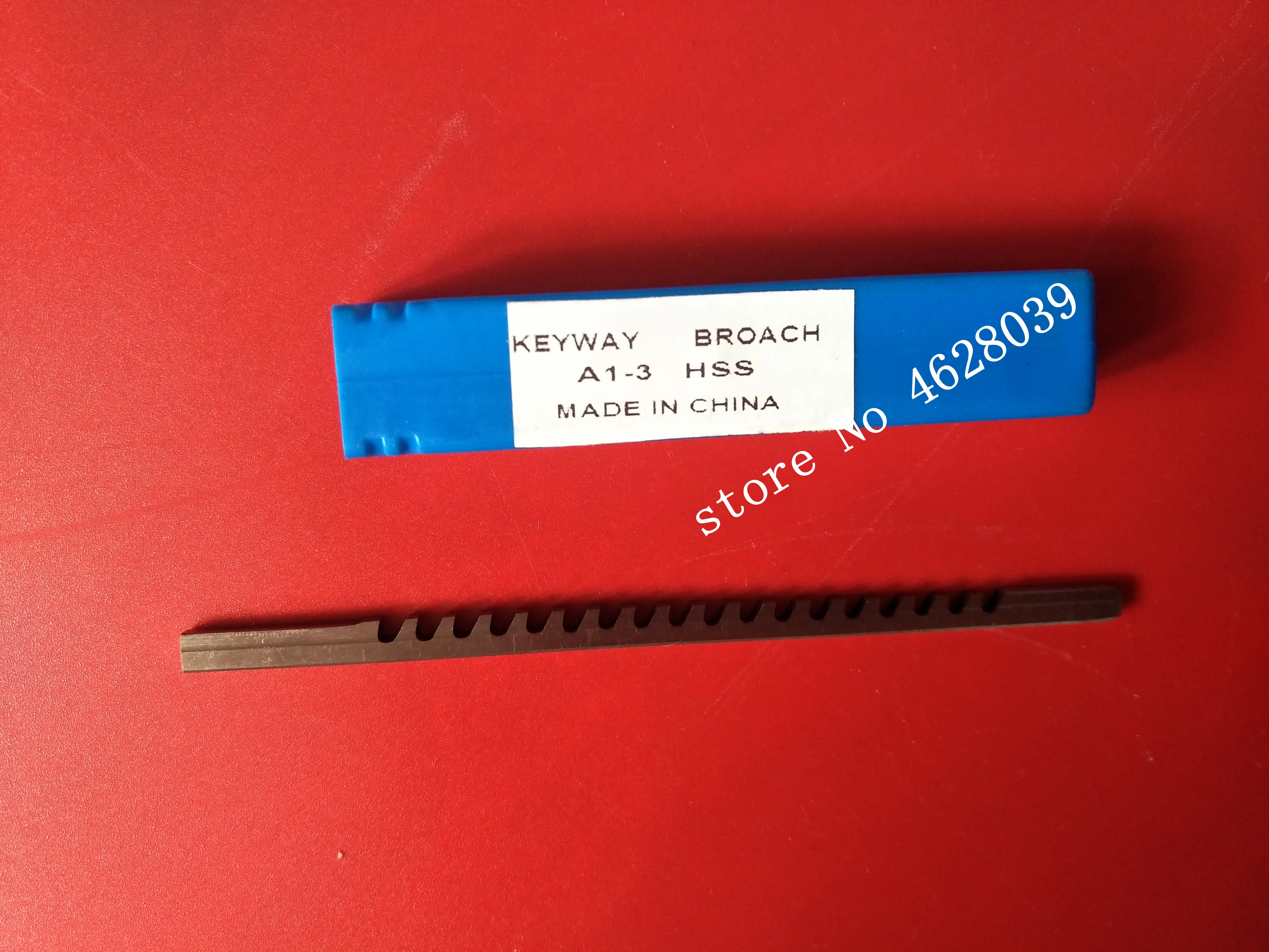 HSS Keyway Broach With Shim High Speed Steel Broaching Tools 3mm A Push-Type Keyway Broach Metric Sized Cutting Machine Tool