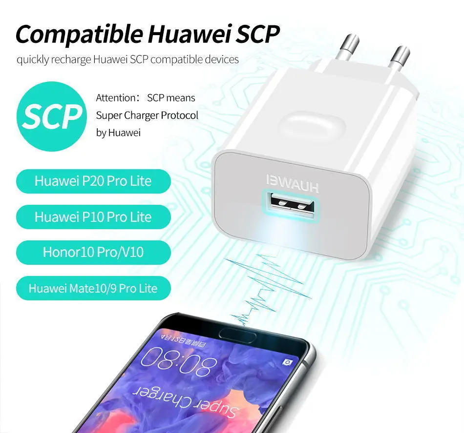 Huawei Супер USB зарядное устройство для путешествий SuperCharge 5V4. 5A 5A usb type C кабель Honor 10 V10 vision 10 Nova 3e mate 10 9 Pro
