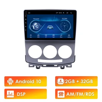 

2 Din 9 Inch Car Android 10 RDS DSP Multimedia Player For Mazda 5 2005 2006 2007 2008 2009 2010 Radio Audio GPS Navi WIFI