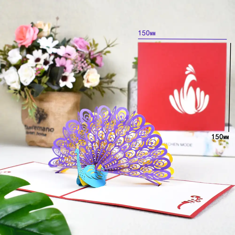 3d Animale Sveglio Pop Up Carte Scheda Di Buon Compleanno Per I Bambini Baby Shower Moglie Marito Del Fumetto Delle Donne Del Pavone Birdcage Pesce Cane Biglietti E Inviti Aliexpress