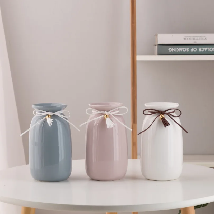  Simple Creative Vase Nordic Flower Arrangement Dining Table Desk Storage Porch Bedroom Ceramic Bott