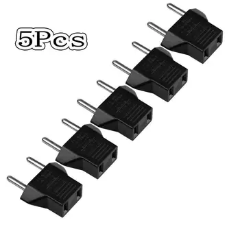 

Hot 5Pcs US/USA to European Euro EU Travel Charger Adapter Plug Outlet Converter
