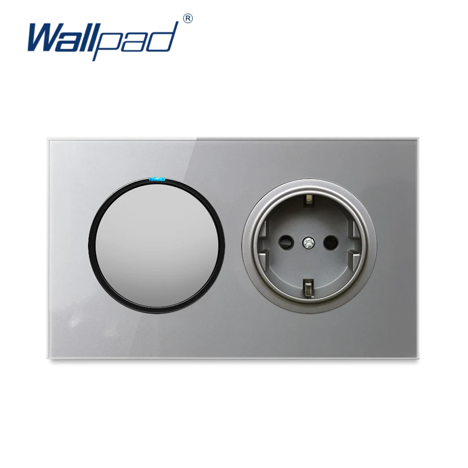 Настенная розетка Wallpad электрическая европейского стандарта с 1 клавишей