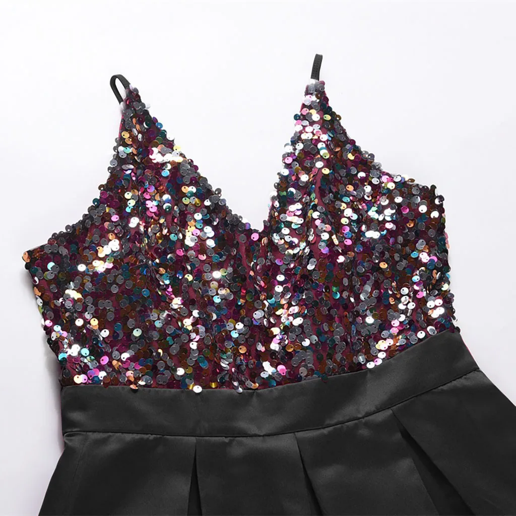 Женское платье с v-образным вырезом Vadim sequins платья без рукавов ropa mujer платье-футляр; Русалка длиной до щиколотки Vestidos De Festa D20