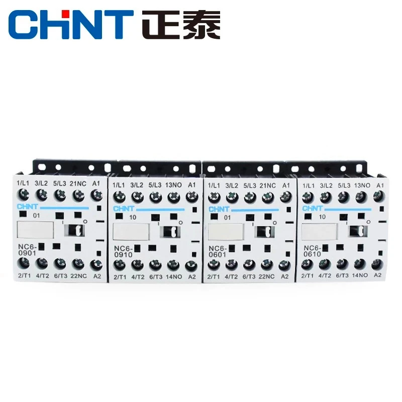 

El Contactor CHINT AC NC6-0901 normalmente cerrado NC6-0910 normalmente abierto AC220V AC380V AC24V