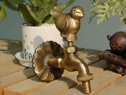 

European Style Garden Garden Bronze Tap Tap Tap Tap Antique Animal Fat Bird Dove