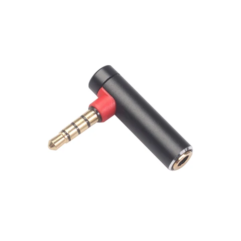 Male To Female Audio Cable Converter Adapter L-shape Stereo Earphone Microphone Jack Cable Connector for Tablet Phone PC