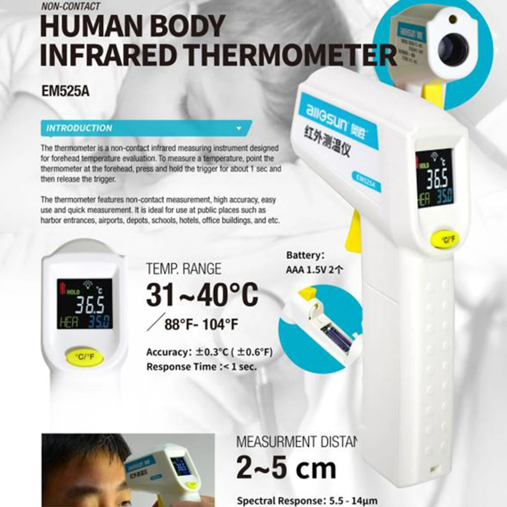 

Ear Infrared Thermometer Adult Baby Body Fever Temperature Measurement High Accurate Family Health Care Baby Have Stock