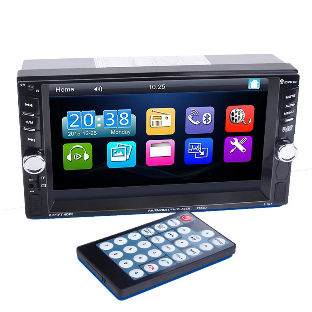 

6.6-inch Touch Screen Double Din Car Radio Stereo Bluetooth MP5 Player With Backing Camera