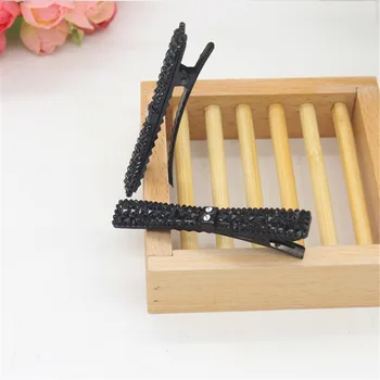 

1Pair Bobby Pin Black Rhinestone Hair Clip Women Girls Crystal Barrette Hairpin Hairband Hair Styling Tools Hair Accessories