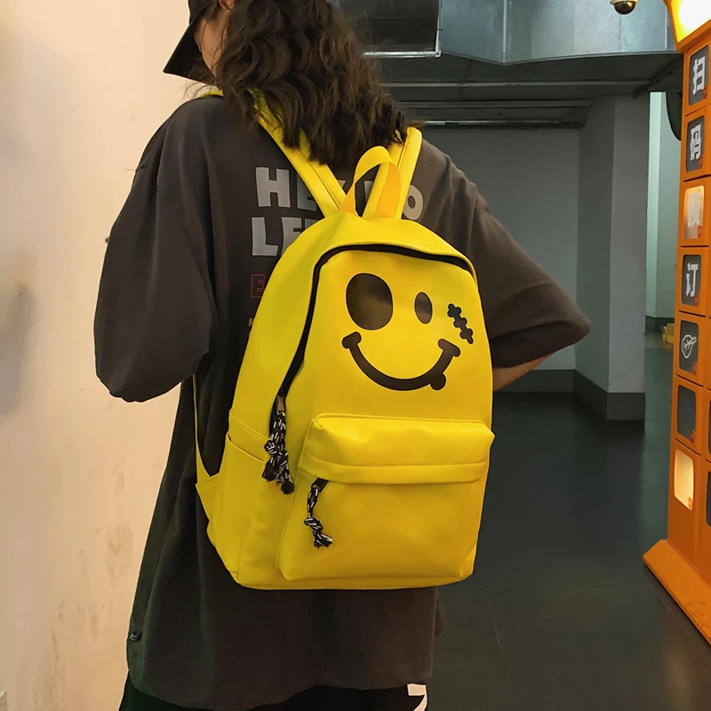 smiley face backpack