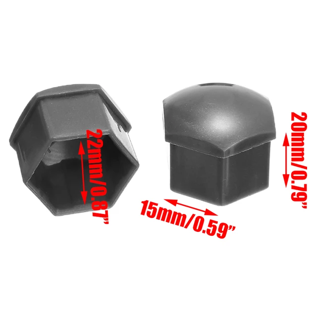 Capuchon de 2,2 à écrou hexagonal de roue chromé, couvercle antirouille,  capuchons de 2,2 de protection, vis de moyeu avec outil de retrait, 22mm,  20 pièces - AliExpress