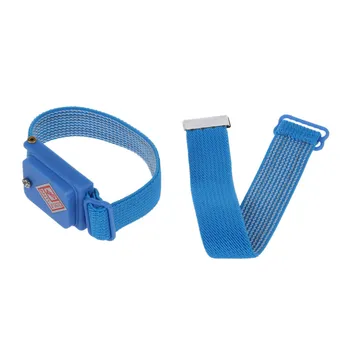 

Blue Wireless Adjustable Elastic Antistatic Wrist Strap Wristband