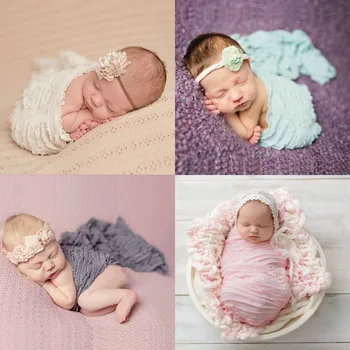 

120*30cm Newborn Photography Props Baby Layering Blanket Photo wraps cloth Shoot Accessories