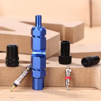 

26pcs/set Bicycle Tire Schrader Presta Valve Cores Caps Adapters w/ Remover Tool MTB Road Bike Tyre Bicycle Repair Kit