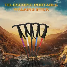 Треккинговые палки тростника путешествия ходьба Товары для отдыха алюминиевый сплав Т-образная ручка для кемпинга альпинизма практичные виды спорта