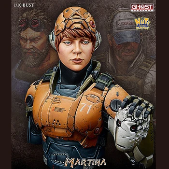 

10pcs/lot Wholesale RD 1/10 Scale Robots Series Resin Bust Model Toys Machinery Sergeant Martina DIY Assembly Bust Model Toy