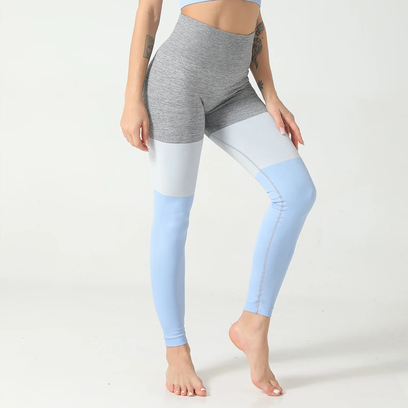 blue pants 1 pcs Комбинированные сексуальные женские комплекты для йоги, эластичные спортивные костюмы для спортзала и бега, одежда для фитнеса, спортивная одежда для тренировок, бюстгальтер и штаны, спортивный комплект - Цвет: blue pants 1 pcs