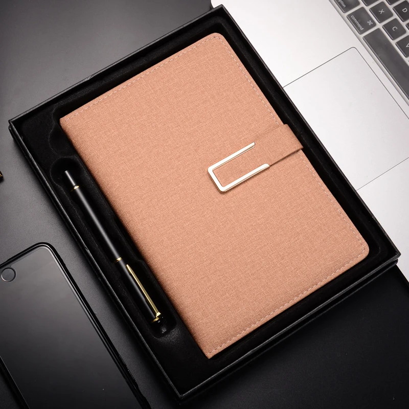 New Creative business notebook set Korean Stationery Diary Weekly Planner A5 Agenda Leather Journal Dairy school supplise - Цвет: Шоколад