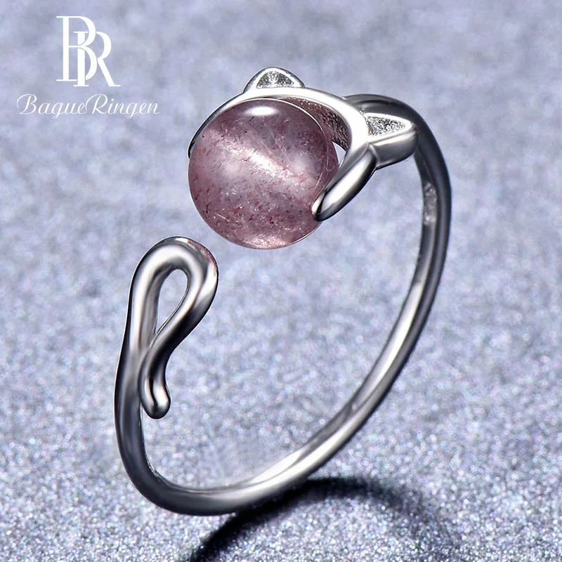 Кольцо Bague Ringen 100% Настоящее серебро 925 пробы женское кольцо на палец с 7 мм круглой